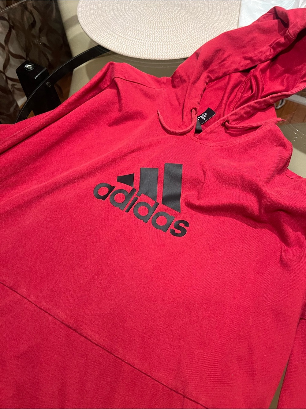 Two Adidas Hoodies - Men's 2XL Black & Red - Picture 5 of 6